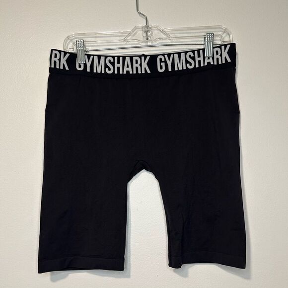 Gymshark Black Fit Seamless Cycling Short Elastic Waist Women’s Sz L NWT - Picture 1 of 6